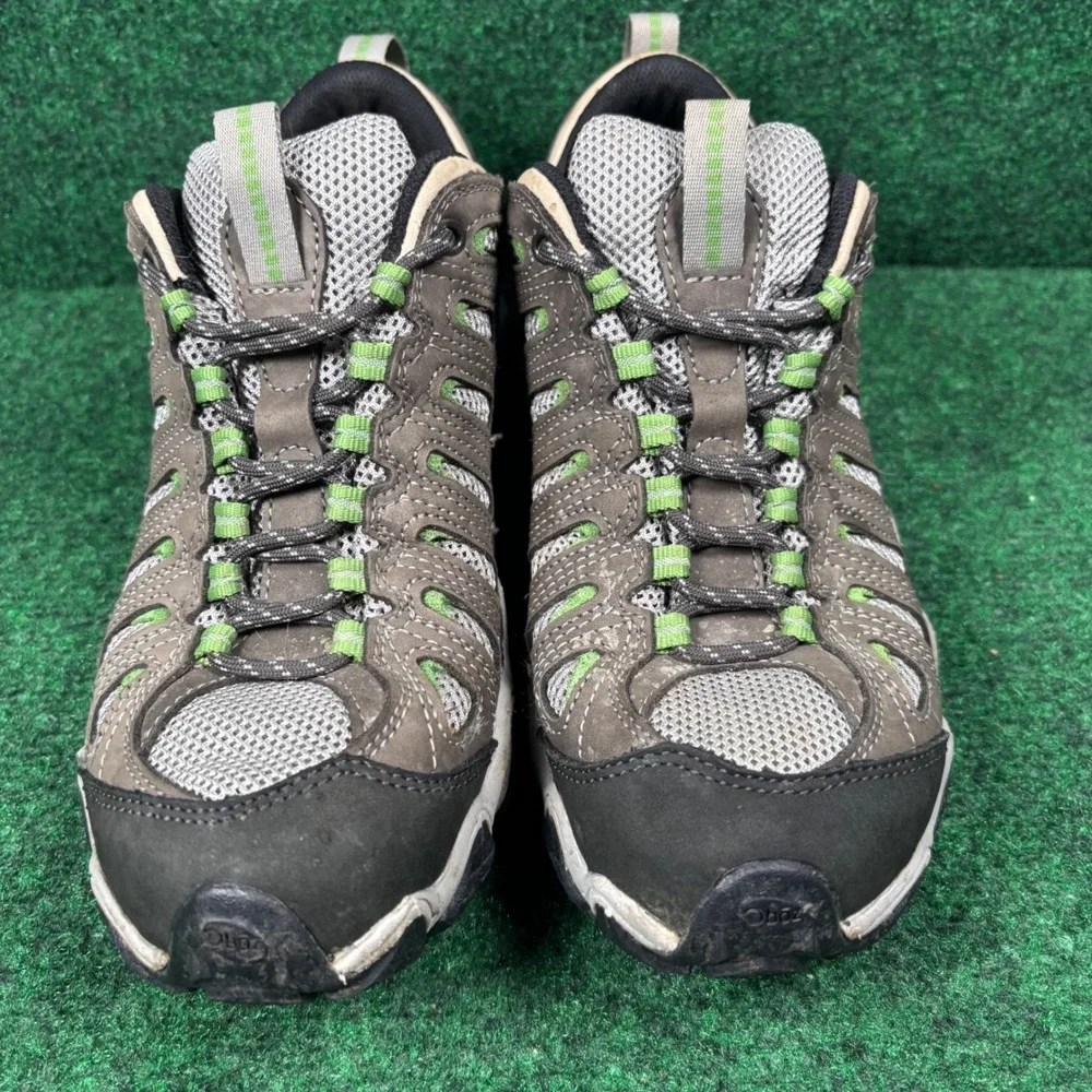 Oboz Sawtooth Low Womens Hiking Shoes Brown Grey Green EG20602 Size 8.5